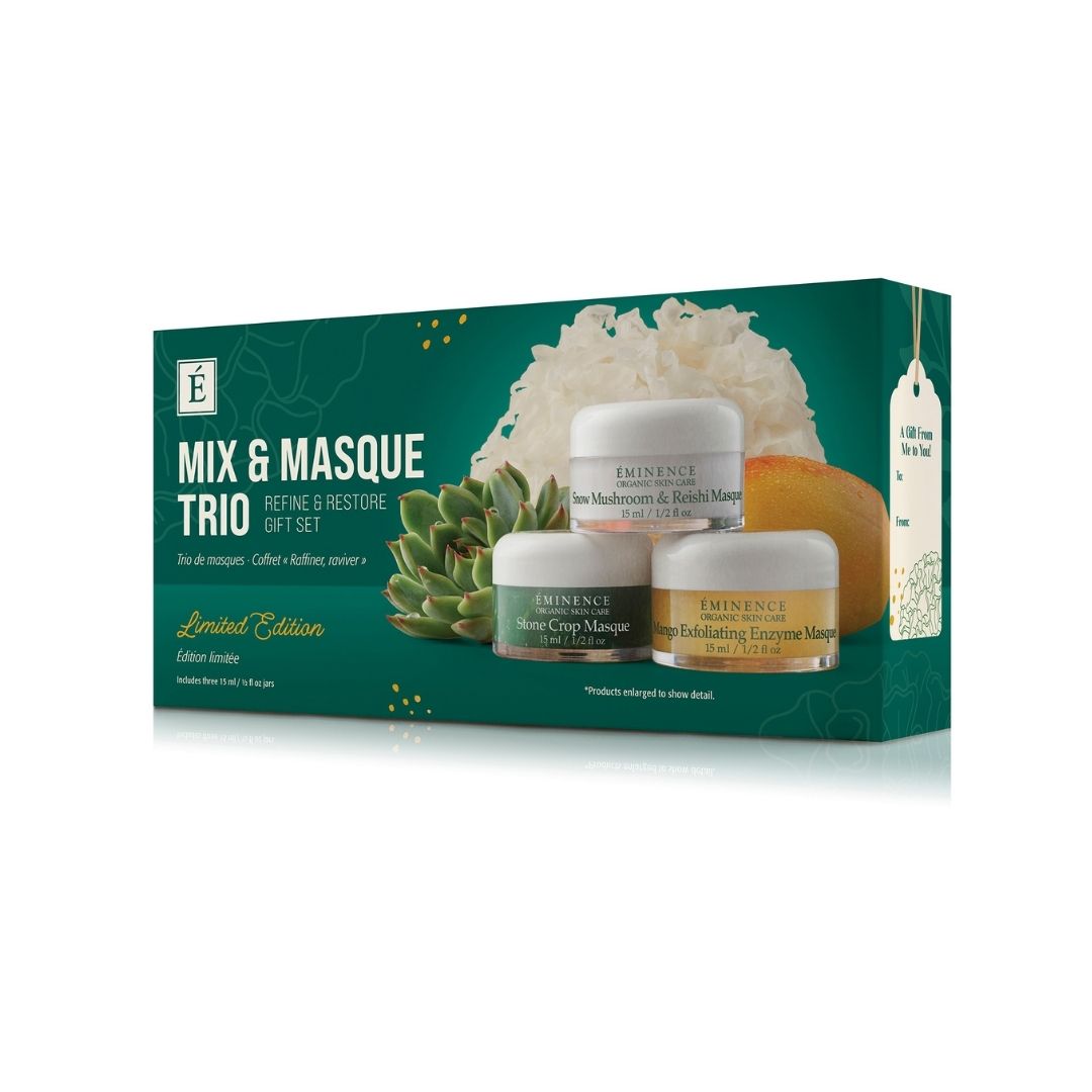 Éminence Mix & Masque Trio: Refine & Restore – setverpakking voorzijde